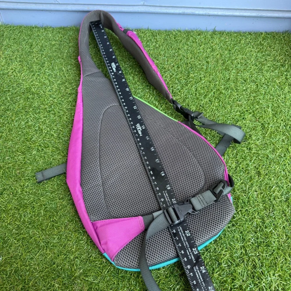 Vtg Patagonia Atom Sling 8L Backpack Bag Pink Teal Lime Colorblock Gorpcore